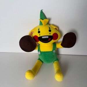Poppy Playtime Bunzo Bunny Clown Plush Toy Yellow Green Cymbals Horror Game